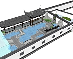 中国古建私家园林sketchup模型下载