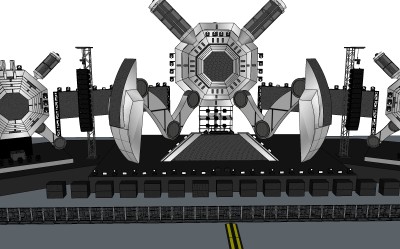 现代舞台草图大师模型，舞台SU模型下载
