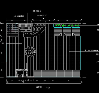 咖啡厅室内装饰图施工图，咖啡厅CAD设计图下载