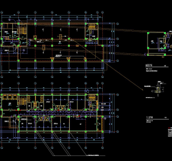 某大学综合楼建筑施工图，综合楼cad建筑图纸下载