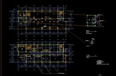 某大学综合楼建筑施工图，综合楼cad建筑图纸下载