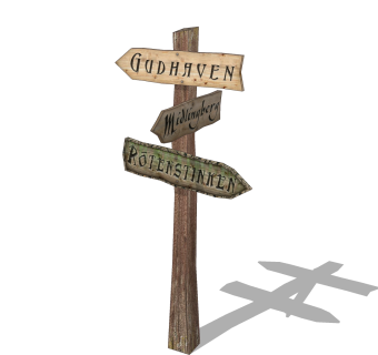 现代路标指示牌skb模型分享，路标指示牌SU模型下载