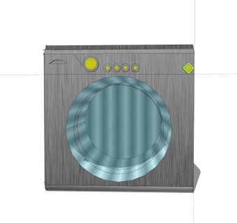 现代洗衣机草图大师模型，洗衣机SKP模型下载