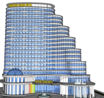 酒店草图大师模型下载、酒店su模型下载