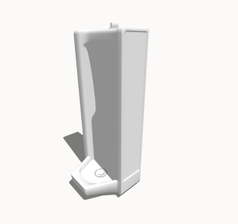 现代简约小便器草图大师模型，小便器sketchup模型下载