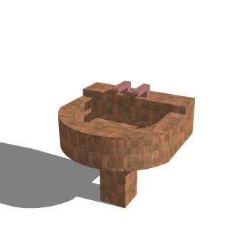 现代瓷砖草图大师模型，双人床SKP模型下载