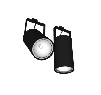 工业风筒灯射灯SU模型，射灯sketchup模型