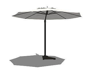 现代沙滩太阳伞<em>户外</em>桌椅组合草图大师模型，桌椅组合...