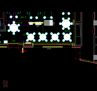 港式海鲜饭店CAD施工图，饭店CAD图纸下载