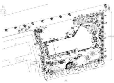 某居住区示范区样板房景观方案设计CAD施工图纸