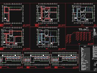 綜合樓及賓館整套中央空調設計cad施工圖，空調CAD工程圖紙下載