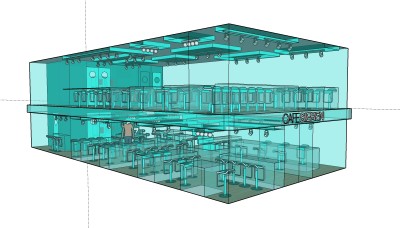 咖啡店草图大师模型，咖啡店sketchup模型下载