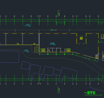现代商场建筑设计图，商场CAD施工图纸下载