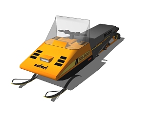 现代<em>雪橇车</em>草图大师模型，<em>雪橇车</em>sketchup模型
