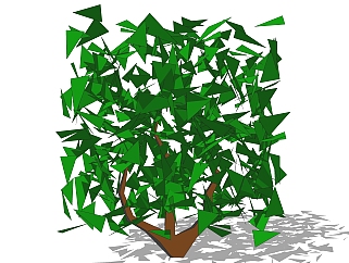 <em>构骨</em>冬青灌木丛sketchup模型，常绿灌木skp文件下载