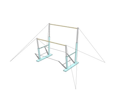 现代健身器材sketchup模型，健身器材草图大师模型下载