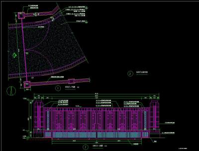 新古典围墙消防门施工图CAD图纸下载