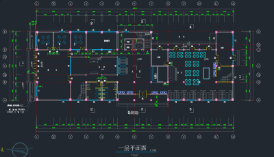 仿古会所酒店建筑CAD图纸，会所酒店CAD建筑图纸下载