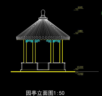 园套亭全套CAD施工图，园套亭全套CAD图纸下载