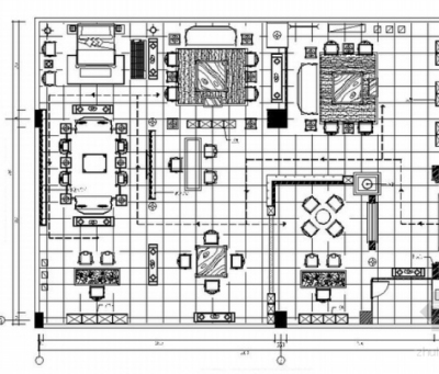 [北京]中式风格古典家具<a href=https://www.yitu.cn/sketchup/zhanting/index.html target=_blank class=infotextkey>展厅</a>CAD装修图（含效果）