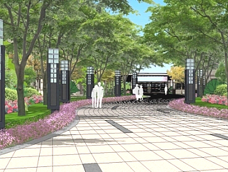 新古典滨江浪漫庭院景观规划设计方案