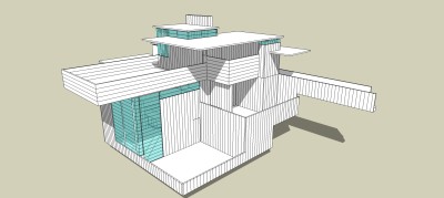 赖特作品别墅居住建筑草图大师模型下载