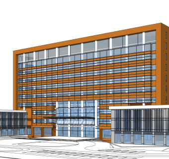 现代酒店草图大师模型，酒店sketchup模型免费下载