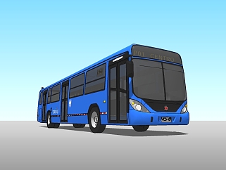 现代<em>巴士</em>客车草图大师模型，<em>巴士</em>sketchup模型