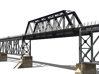 铁路桥<em>草图大师</em>模型<em>设计</em>下载，sketchup铁路桥su模型...