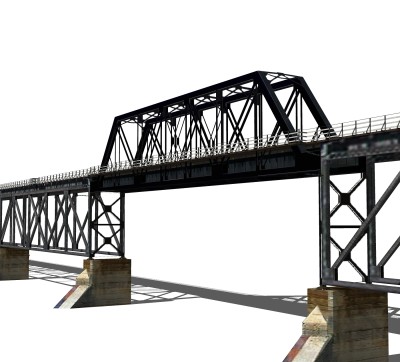 铁路桥草图大师模型设计下载，sketchup铁路桥su模型分享