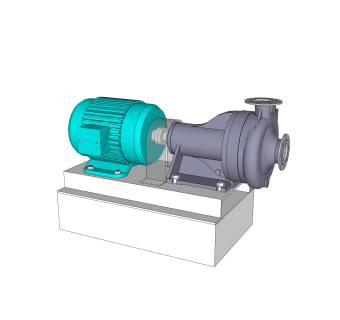 现代离心泵草图大师模型，离心泵sketchup模型下载