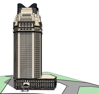 高层酒店草图大师模型下载、高层酒店su模型下载