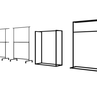 现代铁艺落地衣架草图大师模型,服装店衣架su模型下载