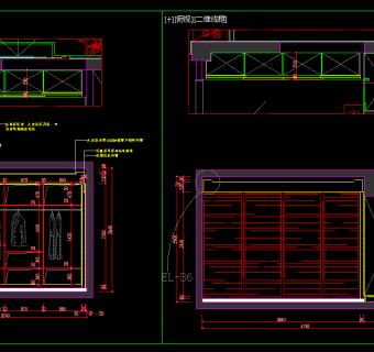 整木衣柜CAD图库，衣柜CAD图纸下载