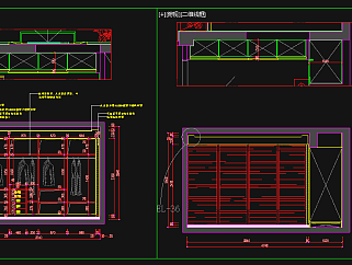 整木衣柜CAD图库，衣柜CAD图纸下载