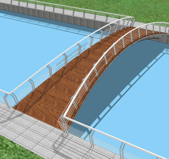 拱桥草图大师模型下载，sketchup拱桥模型分享