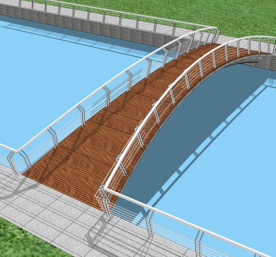 拱桥草图大师模型下载，sketchup拱桥模型分享