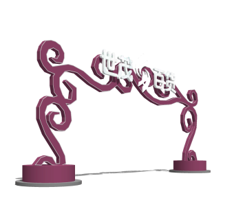 欧式门头构件草图大师模型，门头构件sketchup模型免费下载