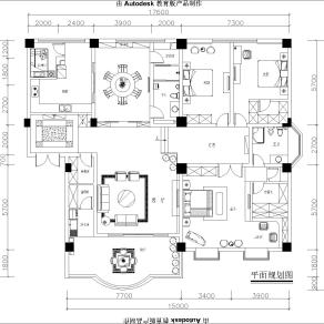 样板间施工图全套CAD图纸dwg文件下载