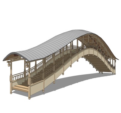 拱桥草图大师模型下载，sketchup拱桥模型分享