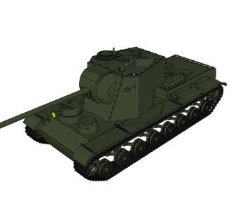 苏联KV-5重型坦克su模型，苏联KV-5重型坦克sketchup模型下载