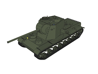 苏联KV-5重型坦克su模型，苏联KV-5重型坦克sketchup模型下载