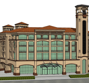 欧式豪华酒店草图大师模型下载、欧式豪华酒店su模型下载
