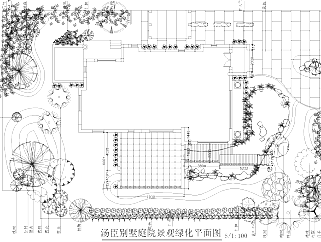 汤臣别墅庭院景观设计CAD施工图