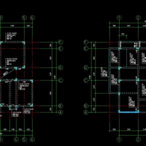 三层异形柱框架别墅结构设计施工图，别墅CAD设计图纸下载