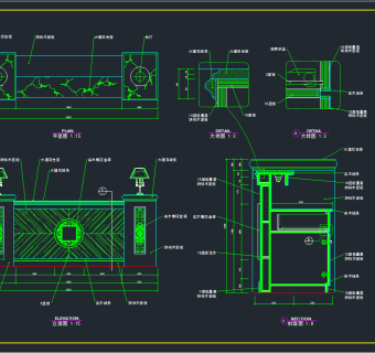 酒楼装修详图，餐饮CAD施工图纸下载