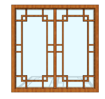 古代窗SU模型下载，窗户skb模型分享