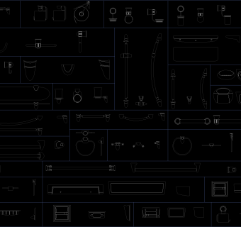 卫生间合集55套详图，CAD图库下载