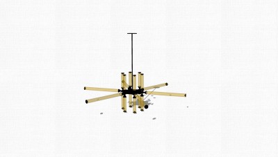 现代简约吊灯草图大师模型，吊灯sketchup模型下载