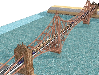 铁路桥<em>草图</em>大师模型<em>设计</em>下载，sketchup铁路桥su模型...